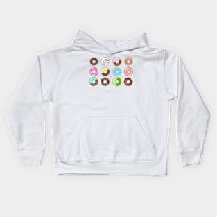 Colourful donut patterns Kids Hoodie